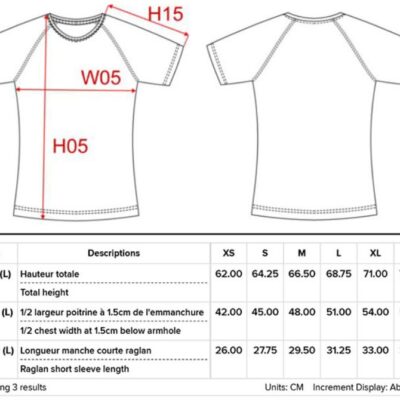 Damen Sport Shirt Kariban ProAct | PA 4013 Grössentabelle Damen Sport Shirt Kariban ProAct | PA 4013 Grössentabelle