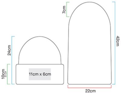 Patch Strickmütze "Chunky Knit" Beechfield | B 330R Grössentabelle