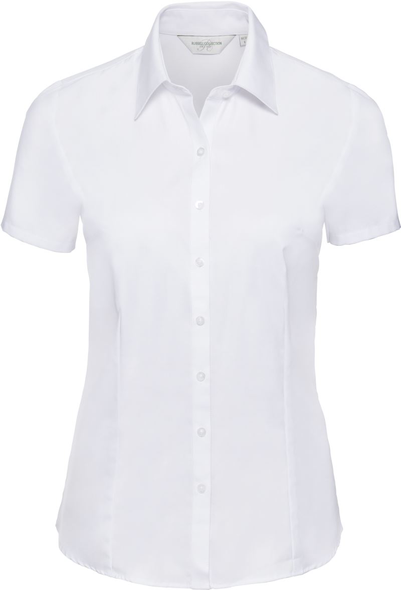 Herringbone Bluse kurzarm Russell | 963F