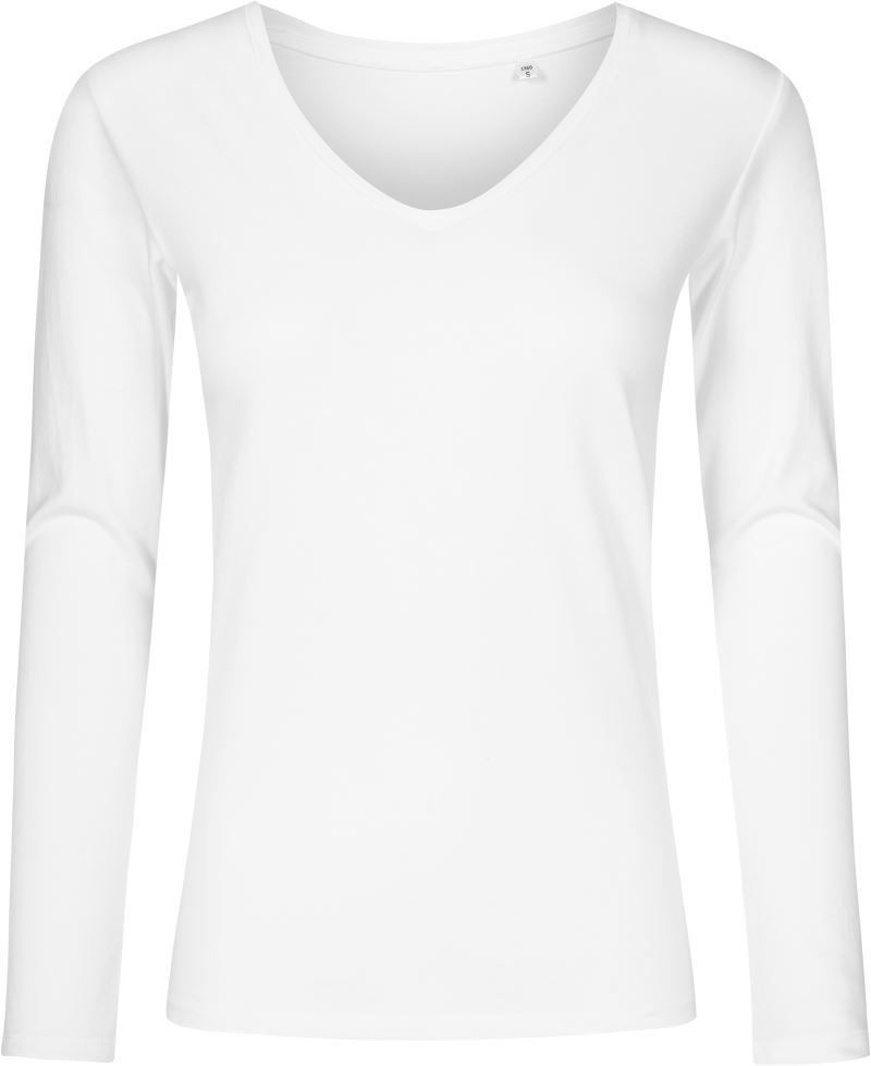 Damen V-Ausschnitt T-Shirt langarm - X.O Promodoro | 1560