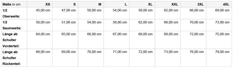 Damen Hybrid Gilet Daiber | JN 1821 Grössentabelle Damen Hybrid Gilet Daiber | JN 1821 Grössentabelle