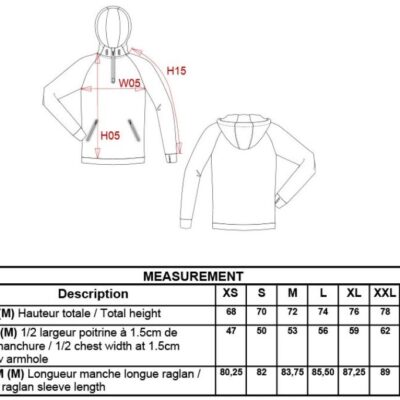 Kapuzen Sport Sweatshirt mit 1/4 Zip Kariban ProAct | PA 360 Grössentabelle Kapuzen Sport Sweatshirt mit 1/4 Zip Kariban ProAct | PA 360 Grössentabelle