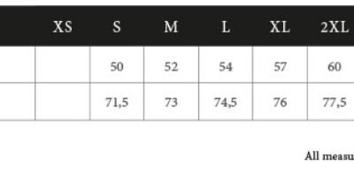 Herren T-Shirt mit Umschlag am Arm Tee Jays | TJ 5062 Grössentabelle