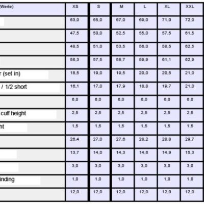 Damen Slub T-Shirt Build your Brand | BY 036 Grössentabelle