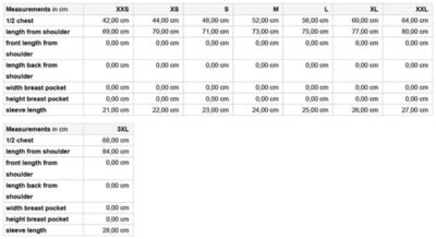 Bio T-Shirt "Colour-Block" Daiber | 8049 Grössentabelle