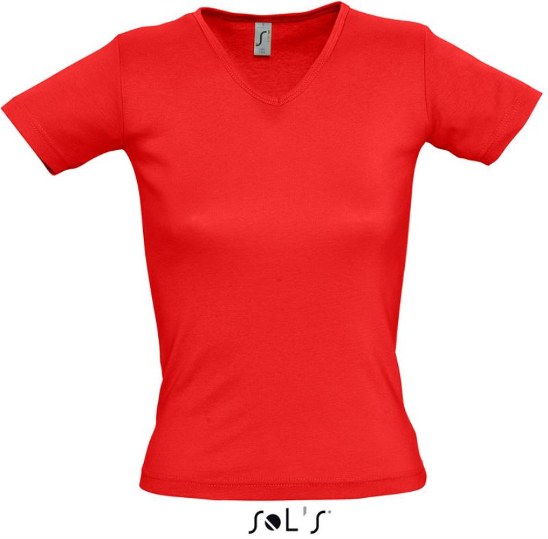 Damen V-Ausschnitt Ripp T-Shirt SOL'S | Lady V