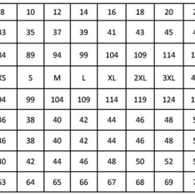 Piloten Bluse kurzarm Premier | PR 312 Grössentabelle Piloten Bluse kurzarm Premier | PR 312 Grössentabelle