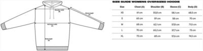 Schwerer Damen Kapuzen Sweater "Contemporary" True Blanks | Womens Oversized Hoodie Grössentabelle Schwerer Damen Kapuzen Sweater "Contemporary" True Blanks | Womens Oversized Hoodie Grössentabelle