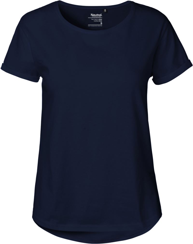 Damen Bio T-Shirt mit Umschlag Neutral | O 80012
