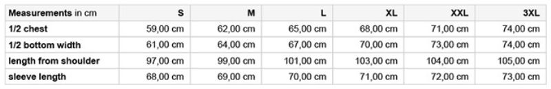 Herren Winter Mantel Daiber | JN 1368 Grössentabelle Herren Winter Mantel Daiber | JN 1368 Grössentabelle
