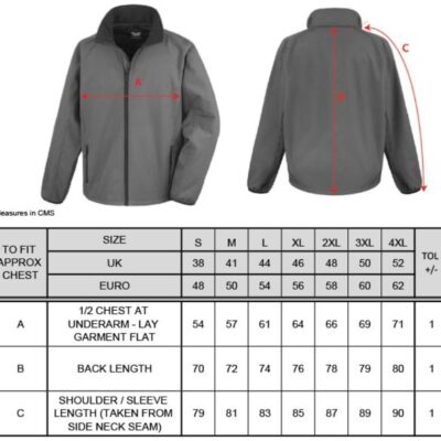 Herren 2-Lagen Softshell Jacke "Printable" Result Recycled | R 231M Grössentabelle Herren 2-Lagen Softshell Jacke "Printable" Result Recycled | R 231M Grössentabelle