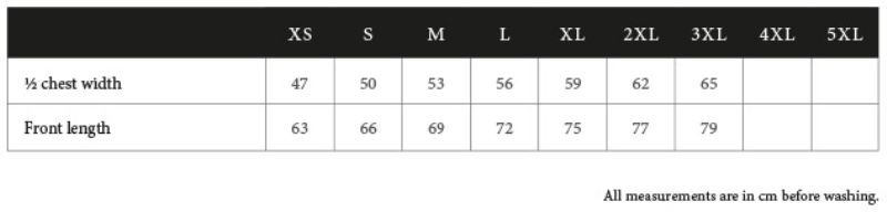 CoolDry Sport Shirt langarm Tee Jays | TJ 7022 Grössentabelle