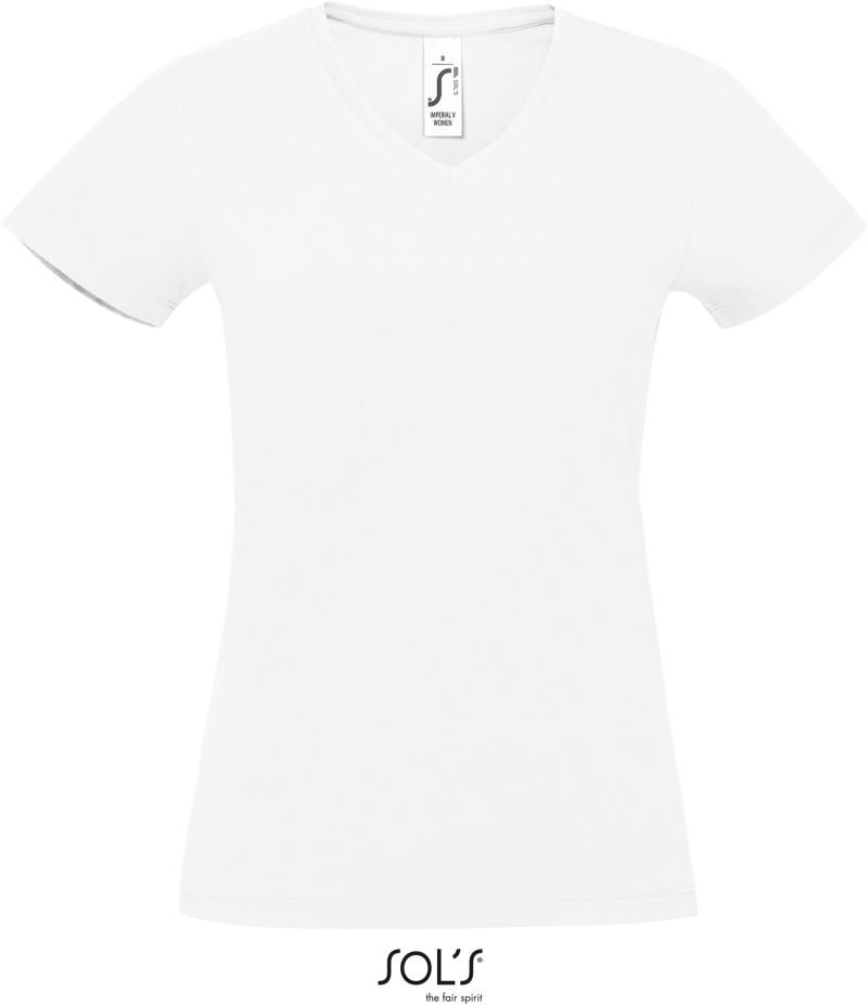Schweres Damen V-Ausschnitt T-Shirt SOL'S | Imperial V Women