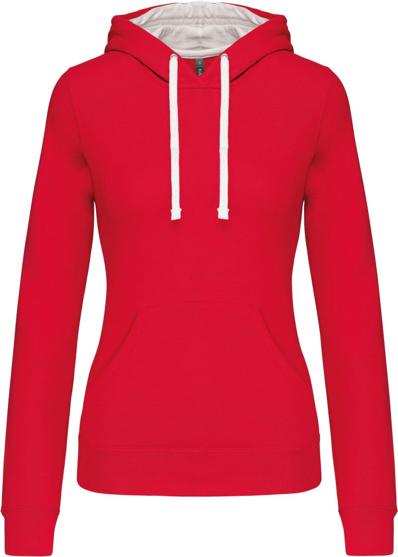 Damen Kontrast Kapuzen Sweater Kariban | K 465