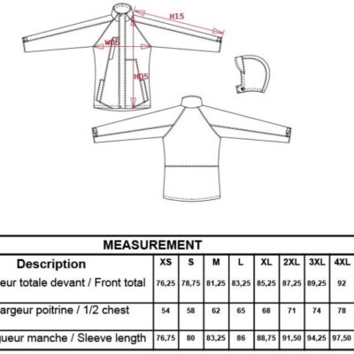 3-in-1 Parka Kariban | K 657 Grössentabelle 3-in-1 Parka Kariban | K 657 Grössentabelle