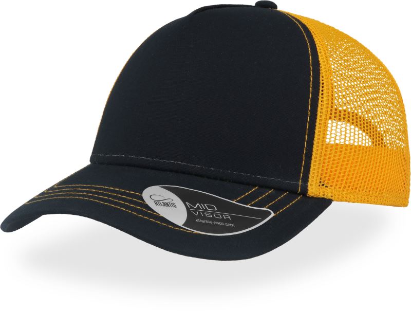 5 Panel Mesh Kappe "Rapper Canvas" Atlantis | Rapper Canvas