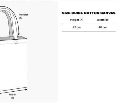 Große Bio Baumwolltasche True Blanks | Cotton Canvas Large Tote Grössentabelle Große Bio Baumwolltasche True Blanks | Cotton Canvas Large Tote Grössentabelle