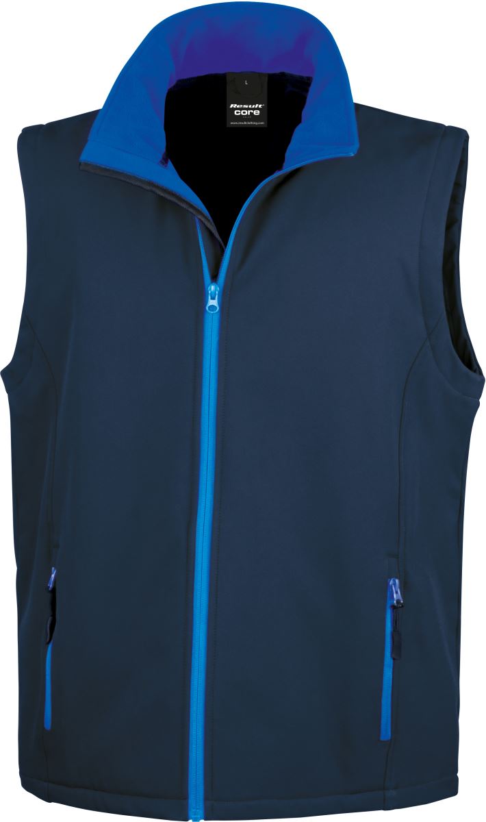Herren 2-Lagen Softshell Gilet "Printable" Result Recyled | R 232M