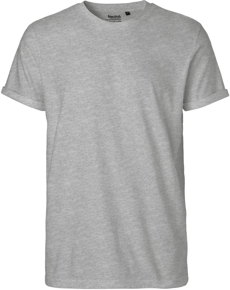 Herren Bio T-Shirt mit Umschlag Neutral | O 60012