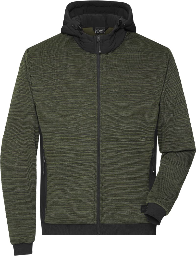 Wattierte Herren Hybrid Strickfleece Jacke Daiber | JN 1844