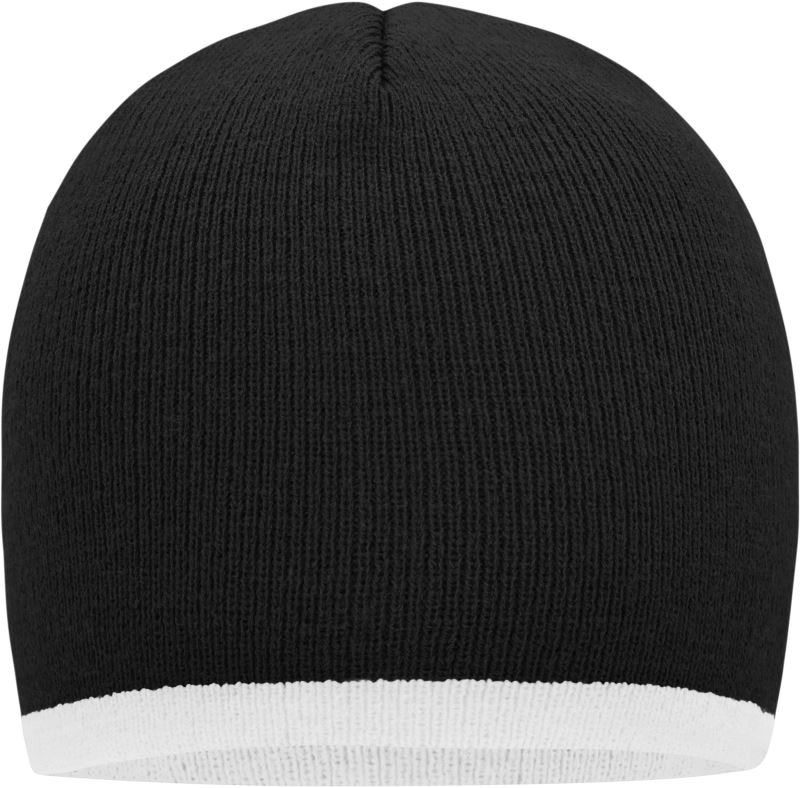 Strick Beanie mit Kontraststreifen Daiber | MB 7584