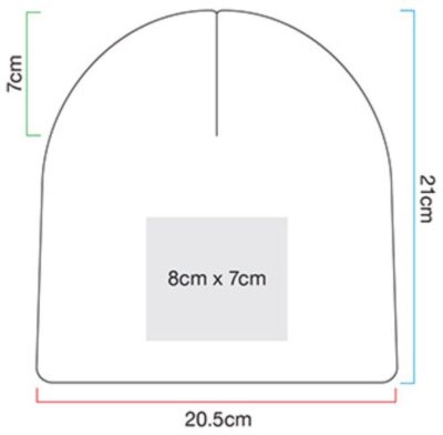 2-farbige Strickmütze Beechfield | B 44C Grössentabelle