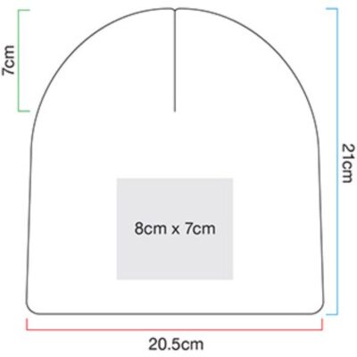 2-farbige Strickmütze Beechfield | B 44C Grössentabelle