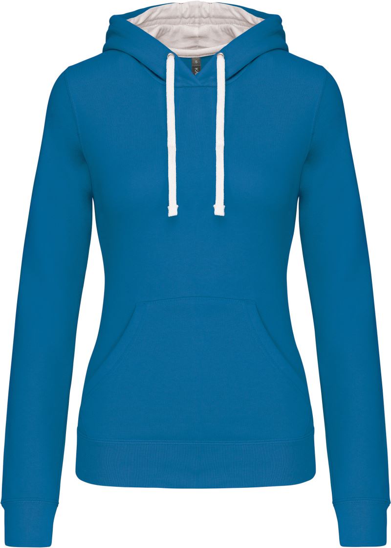 Damen Kontrast Kapuzen Sweater Kariban | K 465