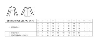 Popeline Bluse langarm B&C | Heritage LSL /women