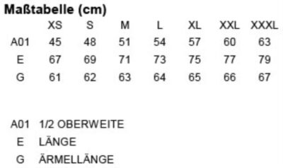 Herren V-Ausschnitt T-Shirt langarm - X.O Promodoro | 1460 Grössentabelle