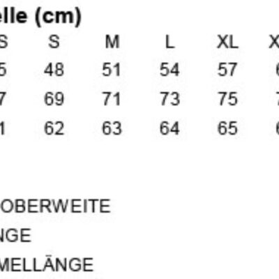 Herren V-Ausschnitt T-Shirt langarm - X.O Promodoro | 1460 Grössentabelle