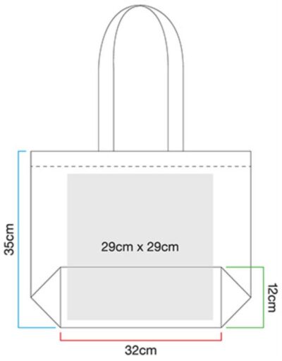 Bio Baumwolltasche Westford Mill | W 180 Grössentabelle