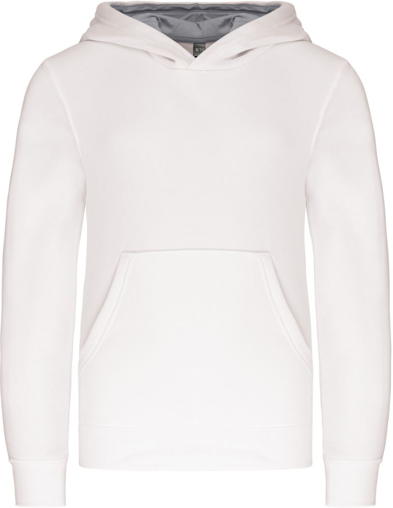 Kinder Kontrast Kapuzen Sweater Kariban | K 453