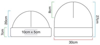 Fleece Mütze mit Umschlag "Recycled" Beechfield | B 243R Grössentabelle