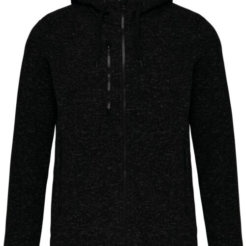 Herren Melange Kapuzen Strickfleece Jacke Kariban ProAct | PA 365