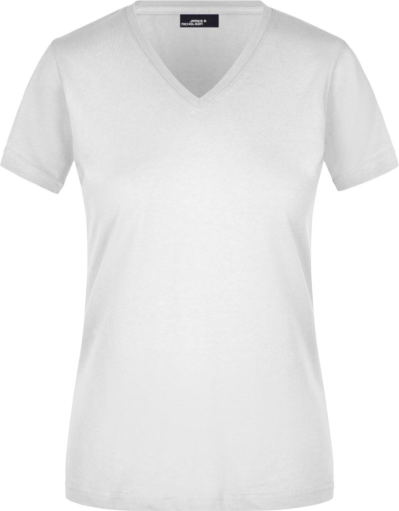Tailliertes Damen V-Ausschnitt T-Shirt Daiber | JN 972