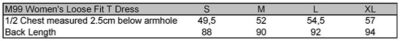 T-Shirt Kleid Mantis | M 99 Grössentabelle T-Shirt Kleid Mantis | M 99 Grössentabelle