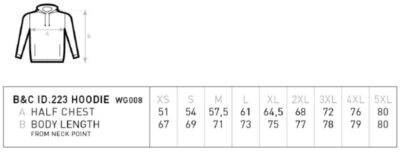 Unisex Kapuzen Sweater B&C | ID.223 Hoodie