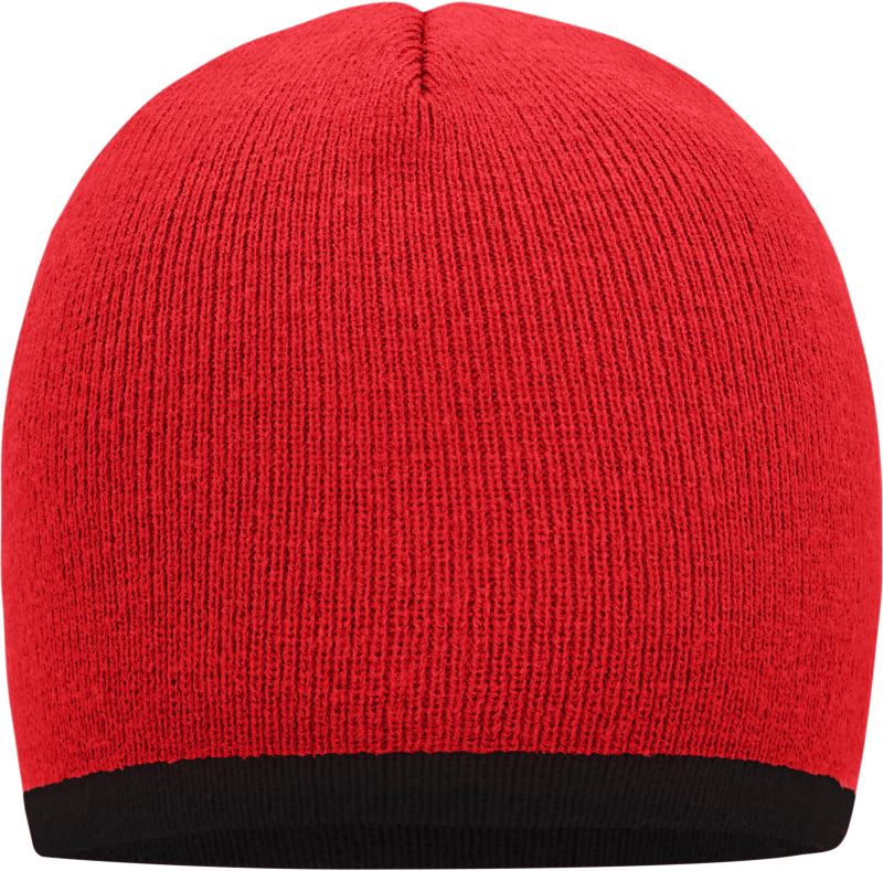 Strick Beanie mit Kontraststreifen Daiber | MB 7584