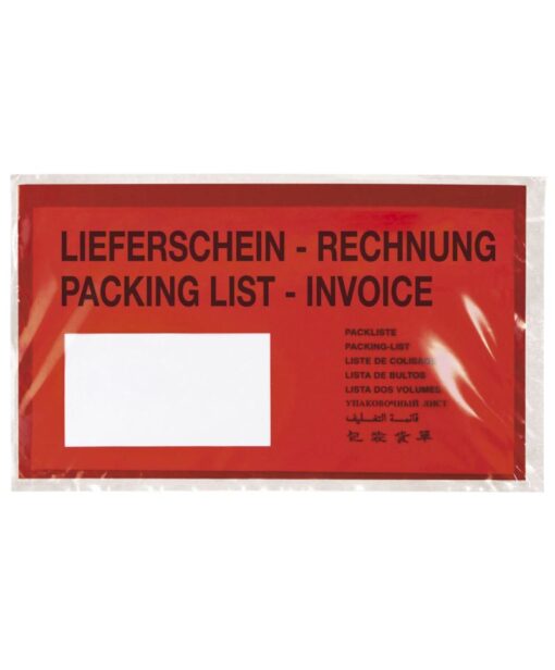 100 bedruckte Dokumententaschen 100 Document Envelopes