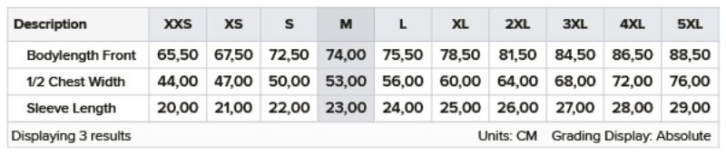 Schweres Unisex T-Shirt Untagged Movement | OCS T-Shirt Grössentabelle