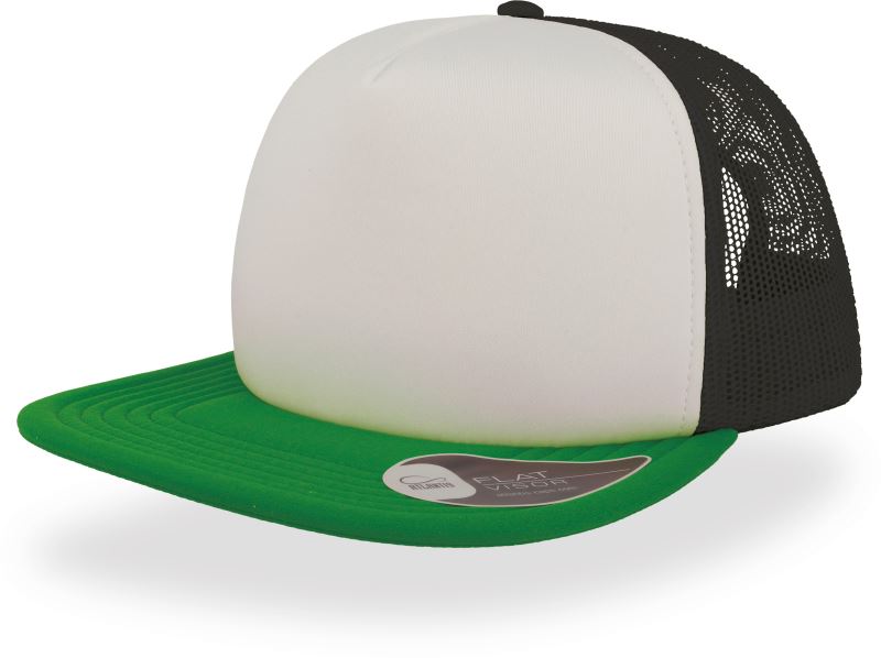 5 Panel Mesh Kappe mit flachem Schild Atlantis | Snap 90s