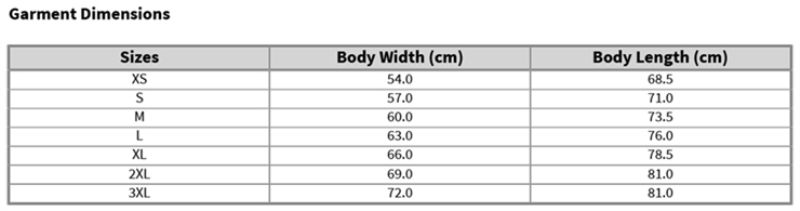 Allwetterjacke "Essential" Russell Athletic | 416M Grössentabelle