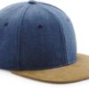 6 Panel Kappe "Suede Peak Snapback" Beechfield | B 668