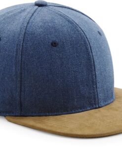 6 Panel Kappe "Suede Peak Snapback" Beechfield | B 668