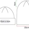 Wasserabweisende Strickmütze mit Umschlag Beechfield | B 505 Grössentabelle