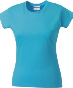 Tailliertes Damen Rundhals T-Shirt Russell Athletic | 101F