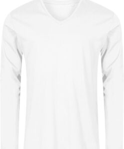 Herren V-Ausschnitt T-Shirt langarm - X.O Promodoro | 1460