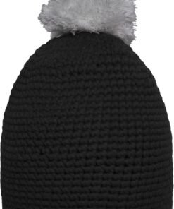 Häkelmütze mit Kontrastrand und Pompon Daiber | MB 7964