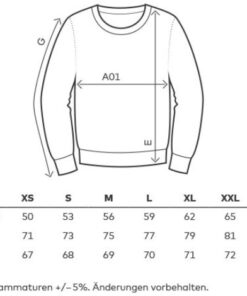 Unisex Workwear Sweater - EXCD Promodoro | 5077 Grössentabelle